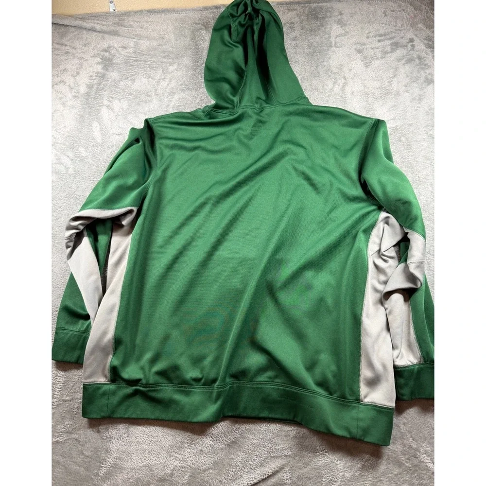 Title: Nike Therma-Fit Hoodie Mens XXL Green Gray Pullover Swoosh Athletic